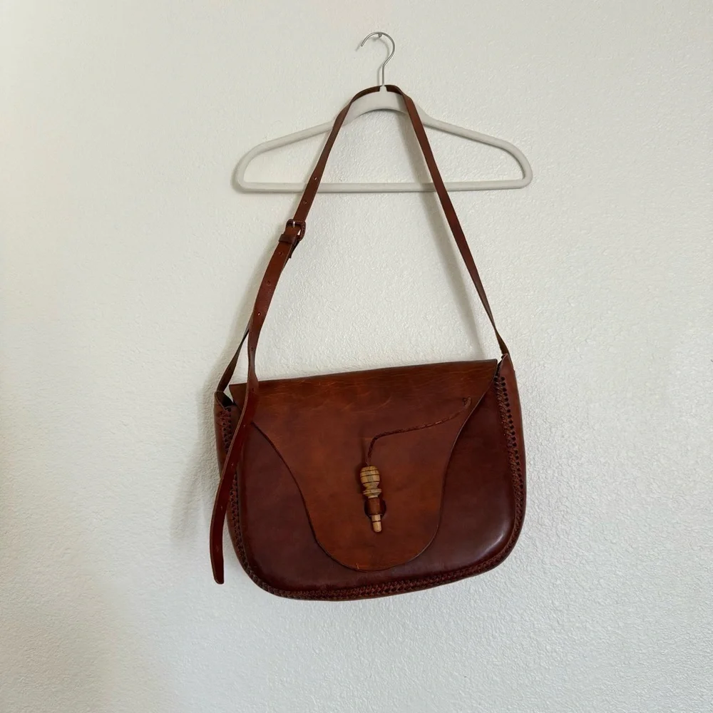 Leather satchel bag - Picture 2 of 10